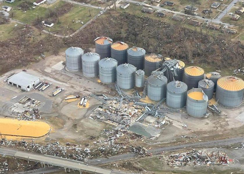 Mayfield Grain Company Demolished by Rare MidDecember Tornado that Ravaged Rural Kentucky Town